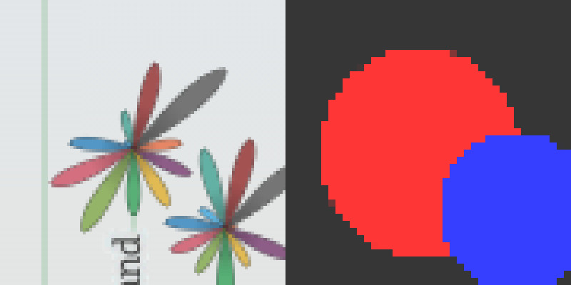 Precalculating a low-resolution map of the flowers for interaction